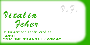 vitalia feher business card